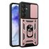 Husa pentru  Samsung Galaxy A35 Ring Armor Kickstand Tough Rugged Cover cu protectie camera, albastru