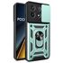 Husa pentru  Xiaomi Poco X6 Pro Ring Armor Kickstand Tough Rugged Cover cu protectie camera, albastru