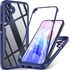 Pachet 360: Husa cu folie integrata pentru  Samsung Galaxy A15 Cover360 fata / spate - mov / transparent