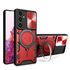 Husa pentru  Samsung Galaxy S23 FE cu protecție pentru cameră și suport magnetic integrat Ring Shockproof, rose gold
