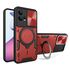 Husa pentru  Motorola Moto G72 cu protecție pentru cameră și suport magnetic integrat Ring Shockproof, rosu