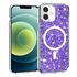Husa pentru iPhone 12, 12 Pro MagSafe cu sclipici Liquid Crystal Glitter, magenta