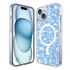 Husa pentru  iPhone 15 MagSafe cu sclipici Liquid Crystal Glitter, roz