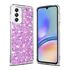Husa pentru  Samsung Galaxy A25 cu sclipici Liquid Crystal Glitter, argintiu