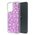 Husa pentru  Motorola Moto E14 cu sclipici Liquid Crystal Glitter, albastru
