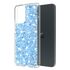 Husa pentru  Motorola Moto E14 cu sclipici Liquid Crystal Glitter, albastru