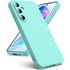 Husa pentru  Samsung Galaxy S24 Liquid Silicone, subțire, captusita cu microfibra, anti amprentă, protectie cameră foto, verde