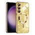 Husa pentru  Samsung Galaxy S23 FE cu MagSafe Sparkle Glare Detachable Layer, cu protectie lentile - gold