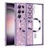 Husa pentru  Samsung Galaxy S23 Ultra 5G cu MagSafe Sparkle Glare Detachable Layer, cu protectie lentile - verde deschis