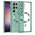 Husa pentru  Samsung Galaxy S23 Ultra 5G cu MagSafe Sparkle Glare Detachable Layer, cu protectie lentile - verde deschis
