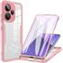 Pachet 360: Husa cu folie integrata pentru  Xiaomi Redmi 13 Cover360 fata / spate - roz