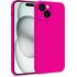 Husa pentru  iPhone 15 Liquid Silicone, subțire, captusita cu microfibra, anti amprentă, protectie cameră foto, negru