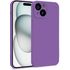 Husa pentru  iPhone 15 Liquid Silicone, subțire, captusita cu microfibra, anti amprentă, protectie cameră foto, negru