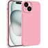 Husa pentru  iPhone 15 Liquid Silicone, subțire, captusita cu microfibra, anti amprentă, protectie cameră foto, negru