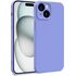 Husa pentru  iPhone 15 Liquid Silicone, subțire, captusita cu microfibra, anti amprentă, protectie cameră foto, negru