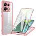 Pachet 360: Husa cu folie integrata pentru  Poco F6 Pro Cover360 fata / spate - roz