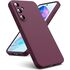 Husa pentru  Samsung Galaxy A35 Liquid Silicone, subțire, captusita cu microfibra, anti amprentă, protectie cameră foto, bordeaux