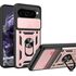 Husa pentru  Google Pixel 9 / 9 Pro Ring Armor Kickstand Tough Rugged Cover cu protectie camera, rose gold