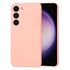 Husa pentru  Samsung Galaxy S23 Liquid Silicone, subțire, captusita cu microfibra, anti amprentă, protectie cameră foto, pink sand