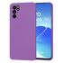 Husa pentru  Oppo Reno 6  Liquid Silicone, subțire, captusita cu microfibra, anti amprentă, protectie cameră foto, mov
