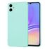 Husa pentru  Samsung Galaxy A05 Liquid Silicone, subțire, captusita cu microfibra, anti amprentă, protectie cameră foto, turcoaz