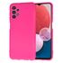 Husa pentru  Samsung Galaxy A13 4G Liquid Silicone, subțire, captusita cu microfibra, anti amprentă, protectie cameră foto, roz