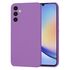 Husa pentru  Samsung Galaxy A34 5G Liquid Silicone, subțire, captusita cu microfibra, anti amprentă, protectie cameră foto, lavanda
