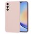 Husa pentru  Samsung Galaxy A34 5G Liquid Silicone, subțire, captusita cu microfibra, anti amprentă, protectie cameră foto, lavanda