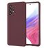 Husa pentru  Samsung Galaxy A53 5G Liquid Silicone, subțire, captusita cu microfibra, anti amprentă, protectie cameră foto, albastru
