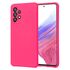Husa pentru  Samsung Galaxy A53 5G Liquid Silicone, subțire, captusita cu microfibra, anti amprentă, protectie cameră foto, albastru