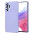 Husa pentru  Samsung Galaxy A53 5G Liquid Silicone, subțire, captusita cu microfibra, anti amprentă, protectie cameră foto, albastru