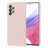 Husa pentru  Samsung Galaxy A53 5G Liquid Silicone, subțire, captusita cu microfibra, anti amprentă, protectie cameră foto, albastru