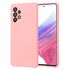Husa pentru  Samsung Galaxy A53 5G Liquid Silicone, subțire, captusita cu microfibra, anti amprentă, protectie cameră foto, albastru