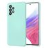 Husa pentru  Samsung Galaxy A53 5G Liquid Silicone, subțire, captusita cu microfibra, anti amprentă, protectie cameră foto, albastru