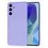 Husa pentru  Samsung Galaxy M55 Liquid Silicone, subțire, captusita cu microfibra, anti amprentă, protectie cameră foto, albastru