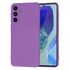 Husa pentru  Samsung Galaxy M55 Liquid Silicone, subțire, captusita cu microfibra, anti amprentă, protectie cameră foto, albastru