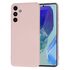 Husa pentru  Samsung Galaxy M55 Liquid Silicone, subțire, captusita cu microfibra, anti amprentă, protectie cameră foto, albastru