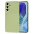 Husa pentru  Samsung Galaxy M55 Liquid Silicone, subțire, captusita cu microfibra, anti amprentă, protectie cameră foto, albastru