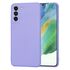Husa pentru  Samsung Galaxy S21 FE Liquid Silicone, subțire, captusita cu microfibra, anti amprentă, protectie cameră foto, bordeaux