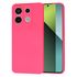 Husa pentru  Xiaomi Redmi Note 13 Pro 5G Liquid Silicone, subțire, captusita cu microfibra, anti amprentă, protectie cameră foto, fucsia