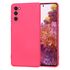 Husa pentru Samsung Galaxy S20 FE Liquid Silicone, subțire, captusita cu microfibra, anti amprentă, protectie cameră foto, fucsia