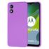 Husa pentru  Motorola Moto E13 Liquid Silicone, subțire, captusita cu microfibra, anti amprentă, protectie cameră foto, lavanda