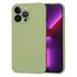 Husa pentru  iPhone 13 Pro Liquid Silicone, subțire, captusita cu microfibra, anti amprentă, protectie cameră foto, verde