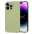 Husa pentru  iPhone 14 Pro Max Liquid Silicone, subțire, captusita cu microfibra, anti amprentă, protectie cameră foto, verde