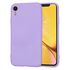 Husa pentru iPhone XR Liquid Silicone, subțire, captusita cu microfibra, anti amprentă, protectie cameră foto, lavanda