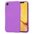 Husa pentru iPhone XR Liquid Silicone, subțire, captusita cu microfibra, anti amprentă, protectie cameră foto, lavanda