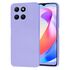 Husa pentru  Honor X6a Liquid Silicone, subțire, captusita cu microfibra, anti amprentă, protectie cameră foto, roz inchis