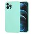 Husa pentru  iPhone 12 Pro Max Liquid Silicone, subțire, captusita cu microfibra, anti amprentă, protectie cameră foto, albastru