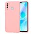 Husa pentru Huawei P30 Lite Liquid Silicone, subțire, captusita cu microfibra, anti amprentă, protectie cameră foto, mov