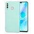 Husa pentru Huawei P30 Lite Liquid Silicone, subțire, captusita cu microfibra, anti amprentă, protectie cameră foto, mov